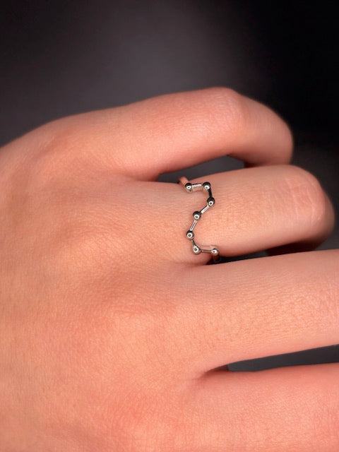 Sterling Silver Constellation Star Ring