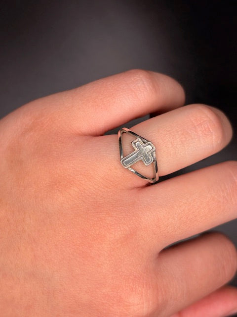 Sterling Silver Cross Ring
