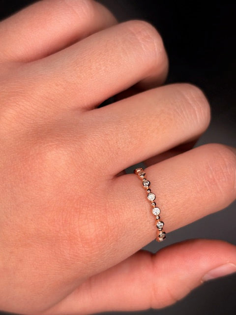 Rose-Gold Plated Cz Ring