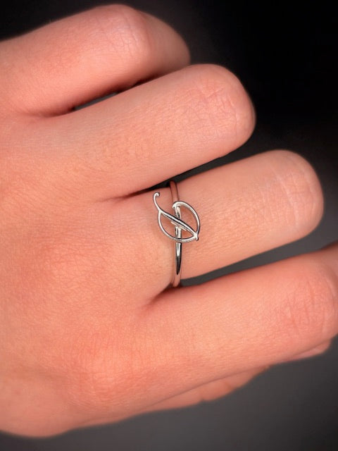 Sterling Silver "D" Ring