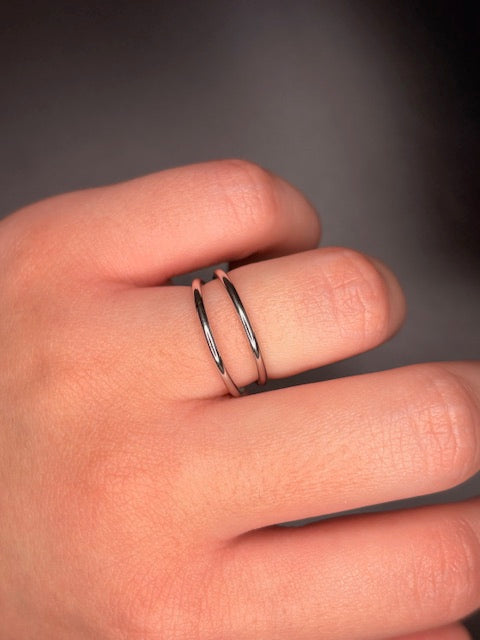 Sterling Silver Double Band Ring