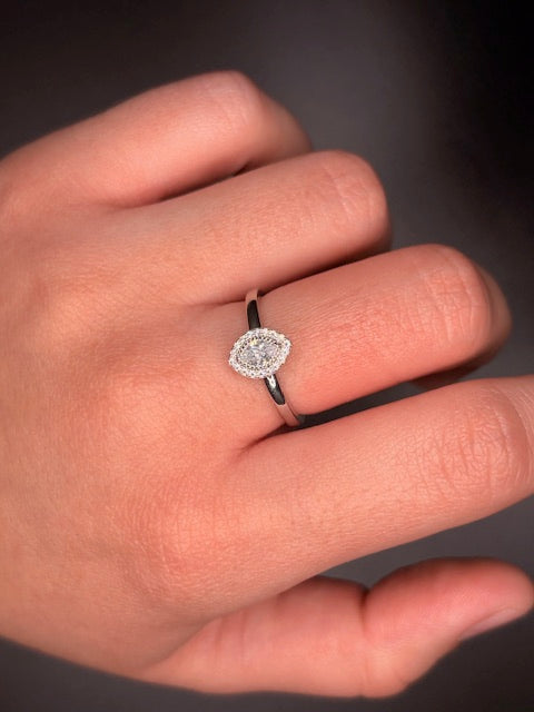 Sterling Silver Marquise Cz Ring