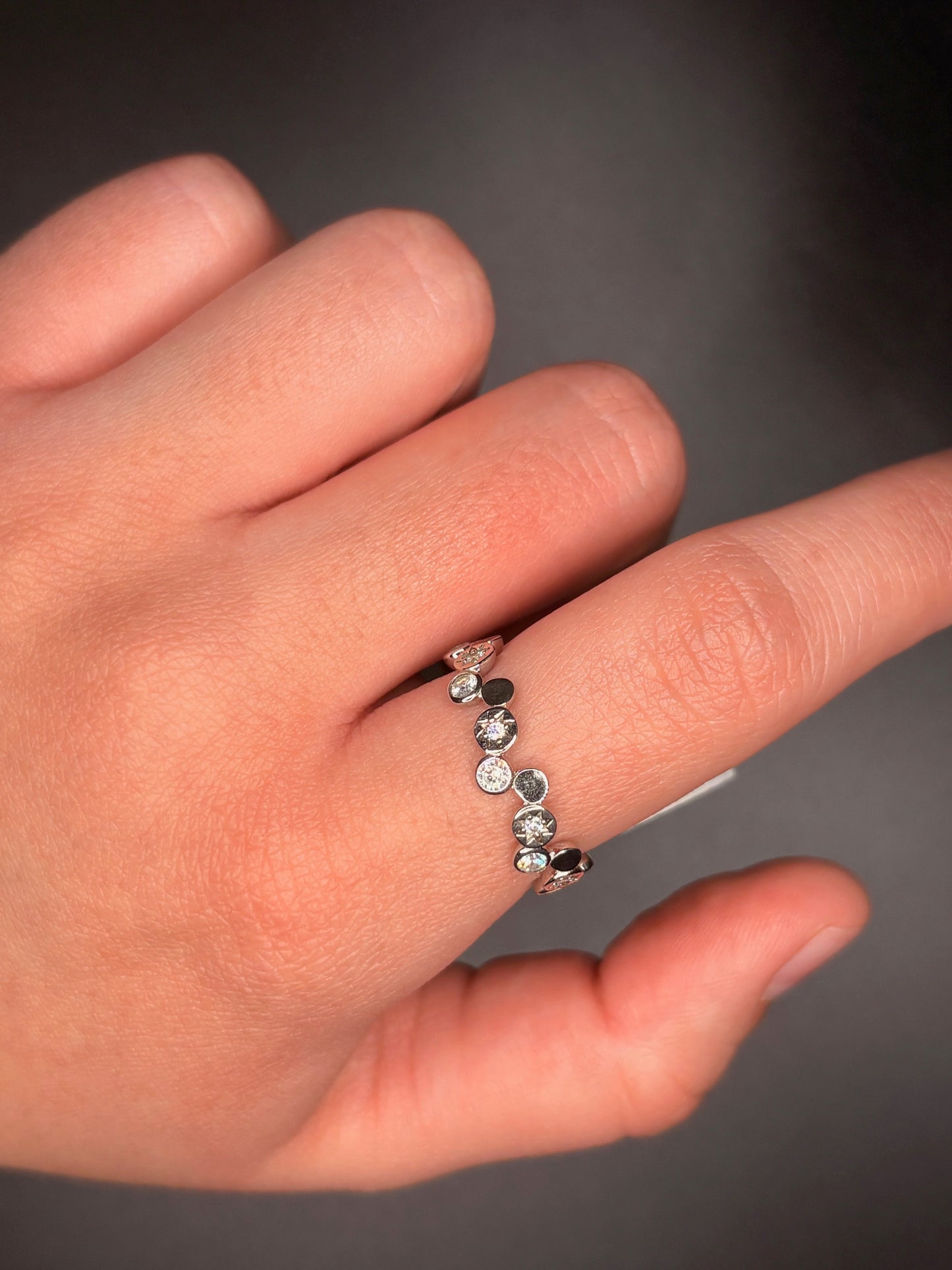 Sterling Silver Cz Fancy Ring