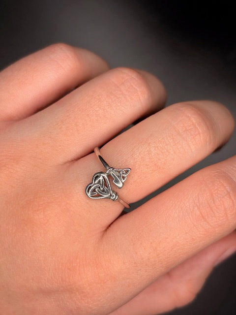 Sterling Silver Heart Key Ring
