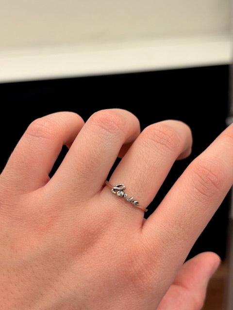 Sterling Silver "love" Ring