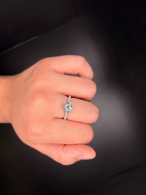 Sterling Silver Cz Star Ring