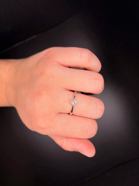 Sterling Silver Cz Heart Ring