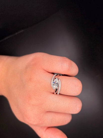 Sterling Silver CZ Marquise Ring