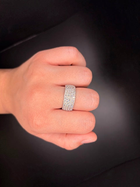 Sterling Silver Cz Cluster Ring