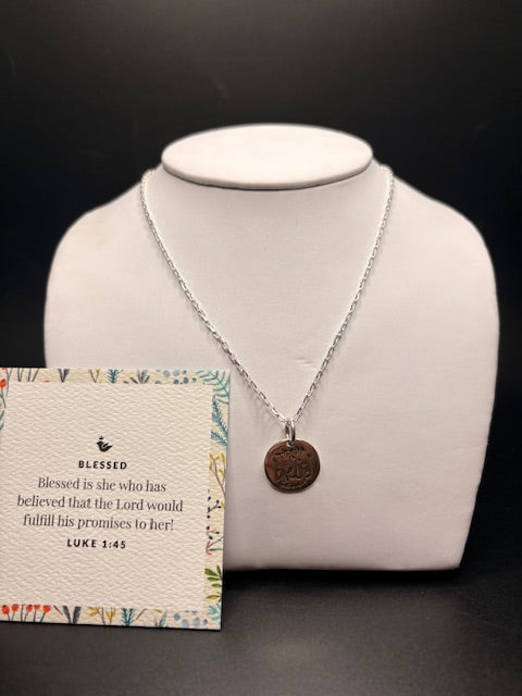 Sterling Silver Blessed Pendant Necklace