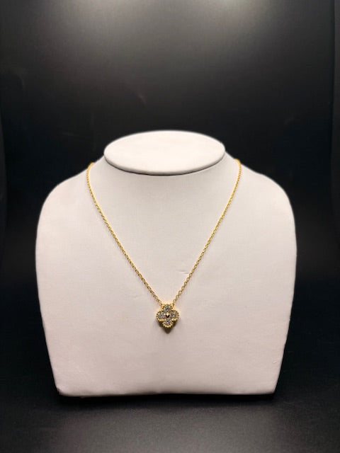 Gold-Filled Moissanite Clover Leaf Necklace