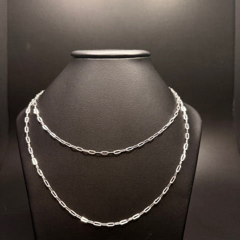 Sterling Silver Paperclip Chain