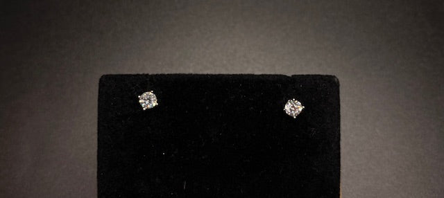 Sterling Silver Lab Grown Screw Back Studs
