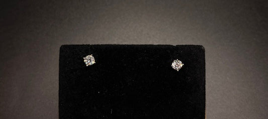 Sterling Silver Lab Grown Screw Back Studs