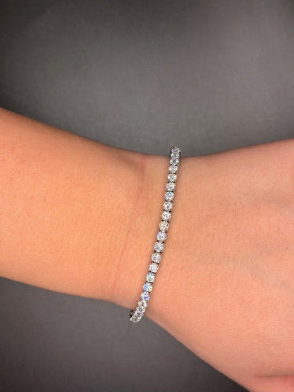 Stainless Steel Cz Tennis Bracelet