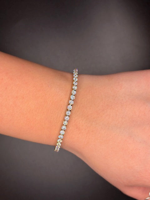 PVD Gold Cz Tennis Bracelet