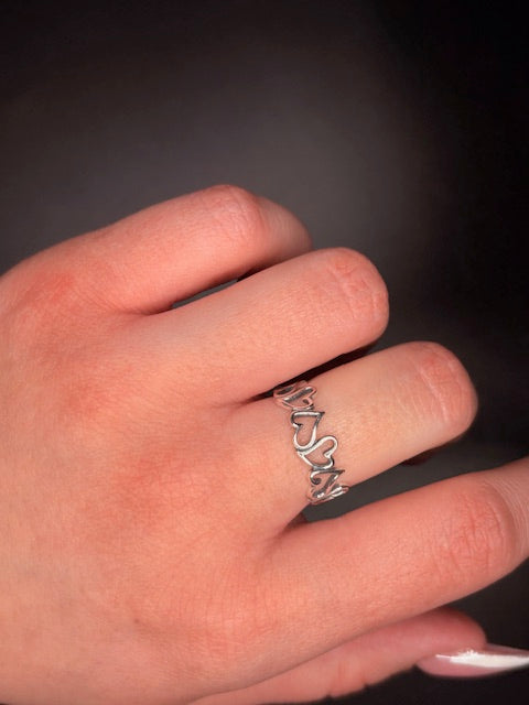 Sterling Silver Heart Band