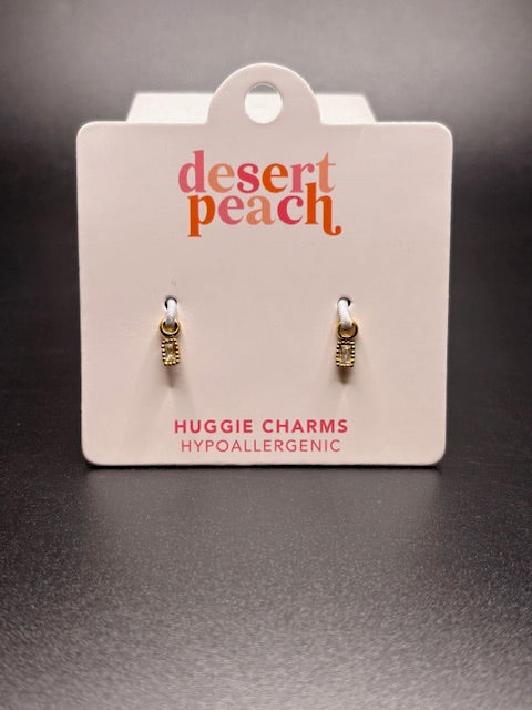 Emerald Gemstone Huggie Charms