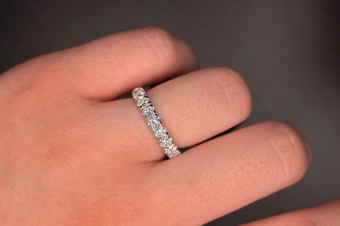 14K White Gold Lab Grown Diamond Band