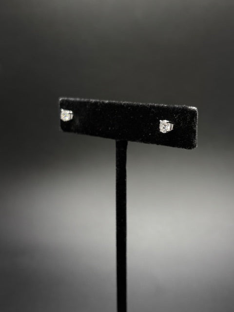 14K White Gold Lab Grown Studs