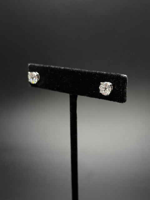 14K White Gold Lab Grown Studs
