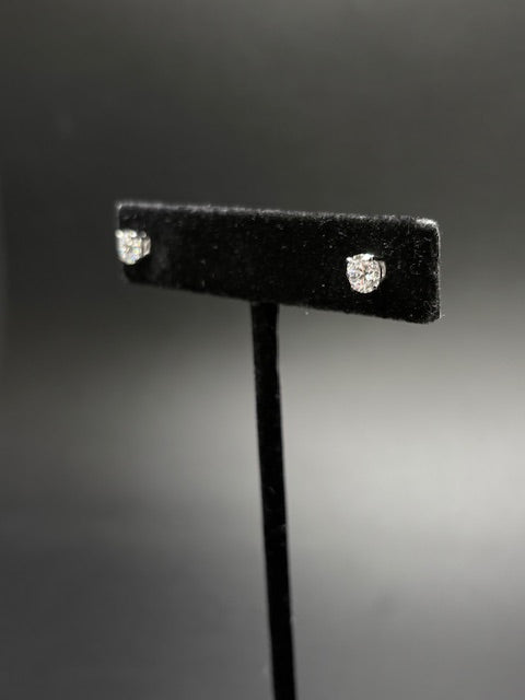 14K White Gold Lab Grown Studs