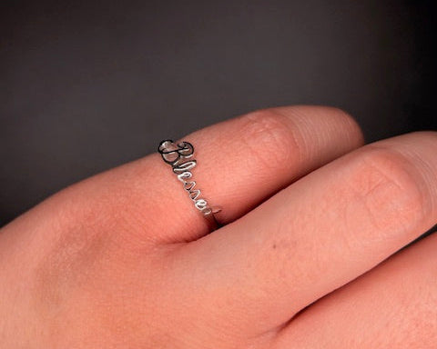 Sterling Silver "Blessed" Ring