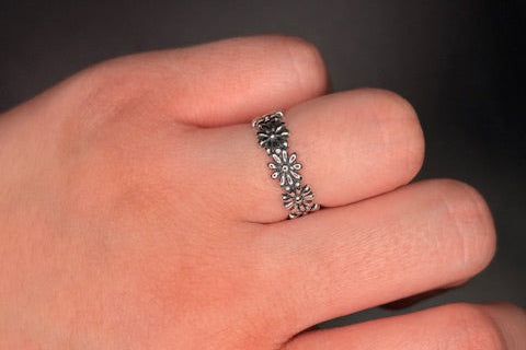 Sterling Silver Flower Ring