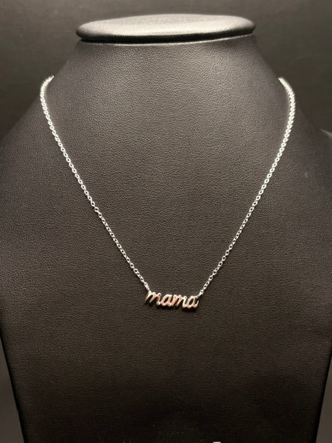 Sterling Silver "mama" Necklace