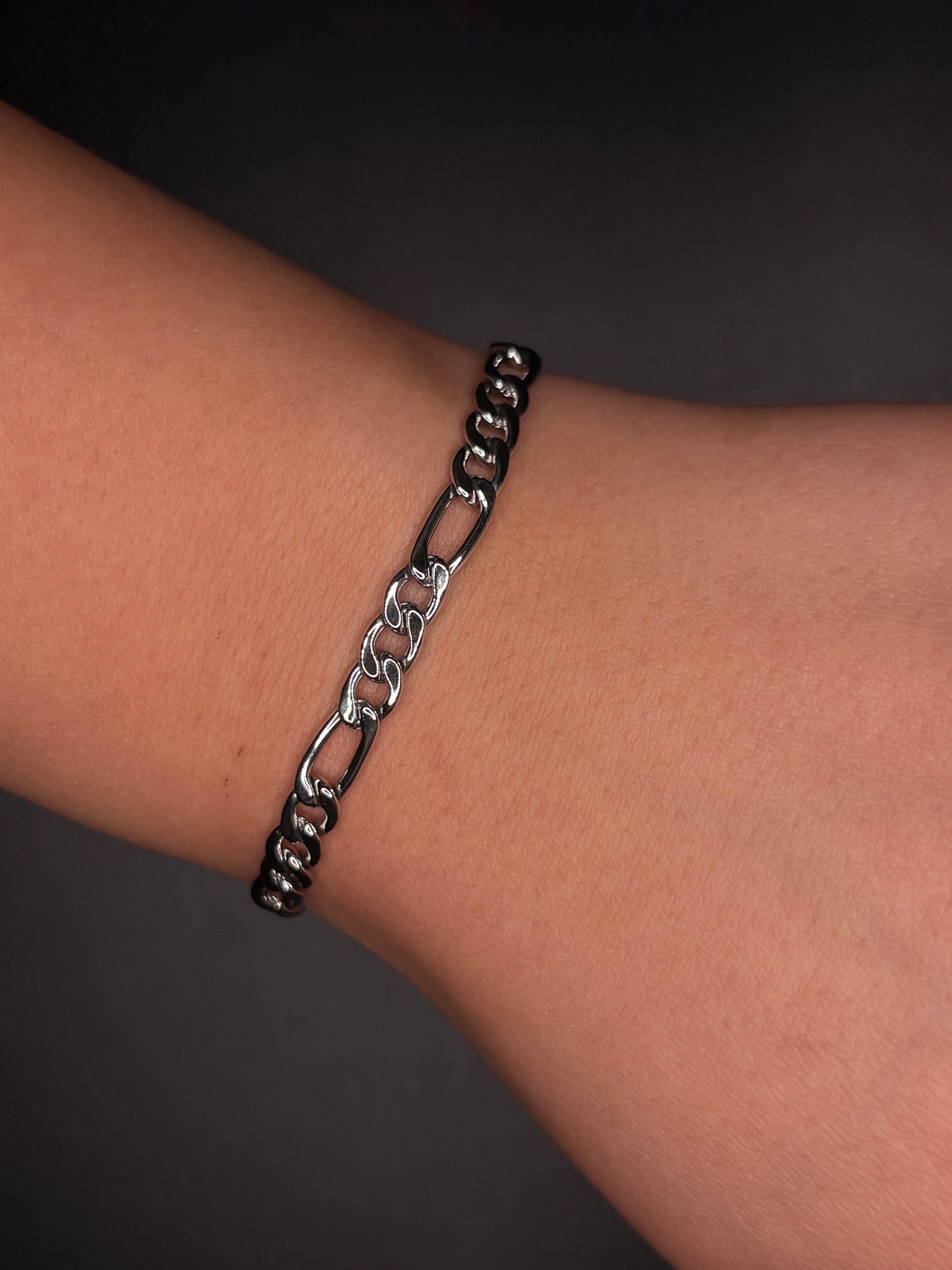 Stainless Steel Figaro Bracelet