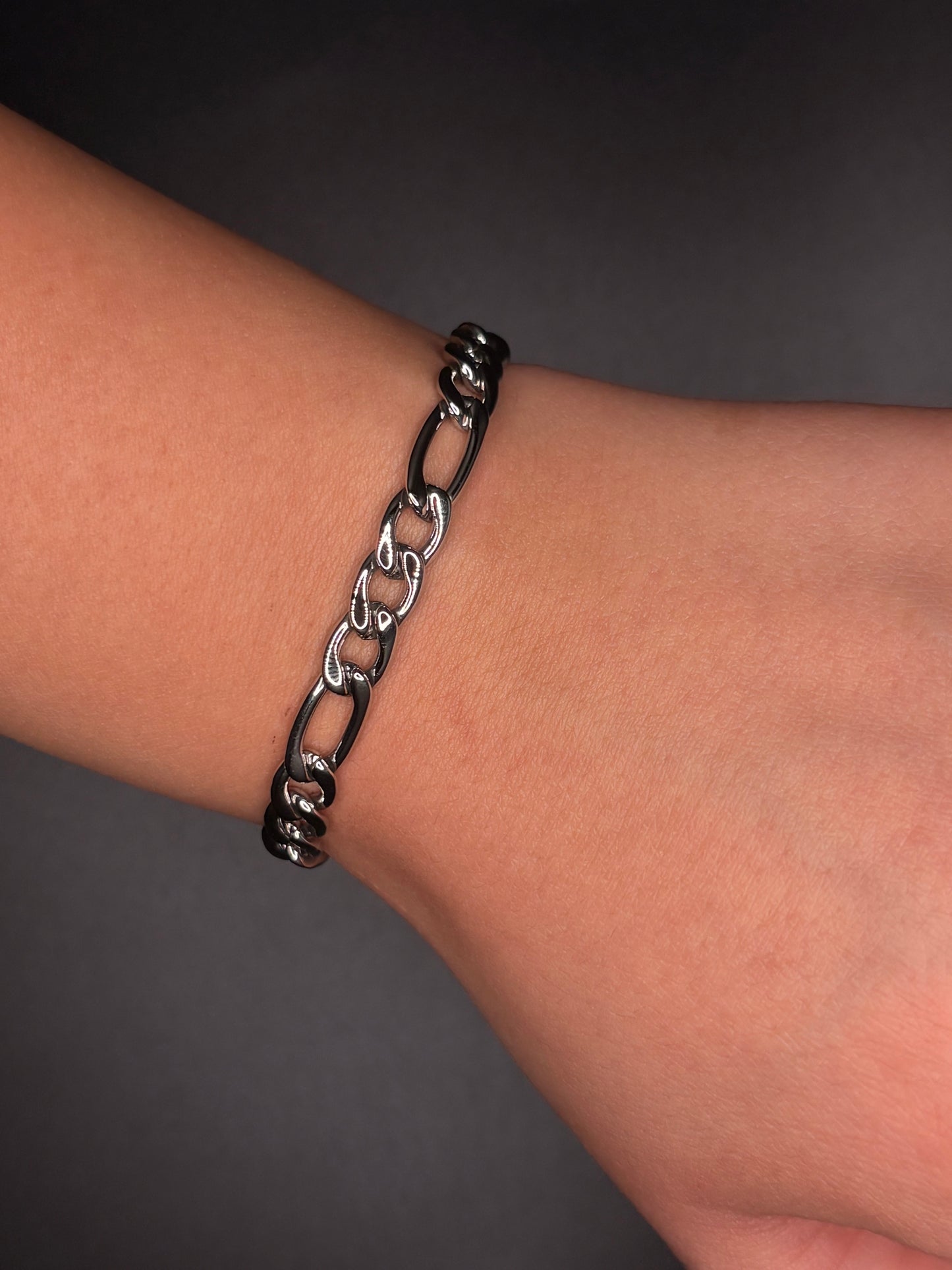 Stainless Steel Figaro Bracelet