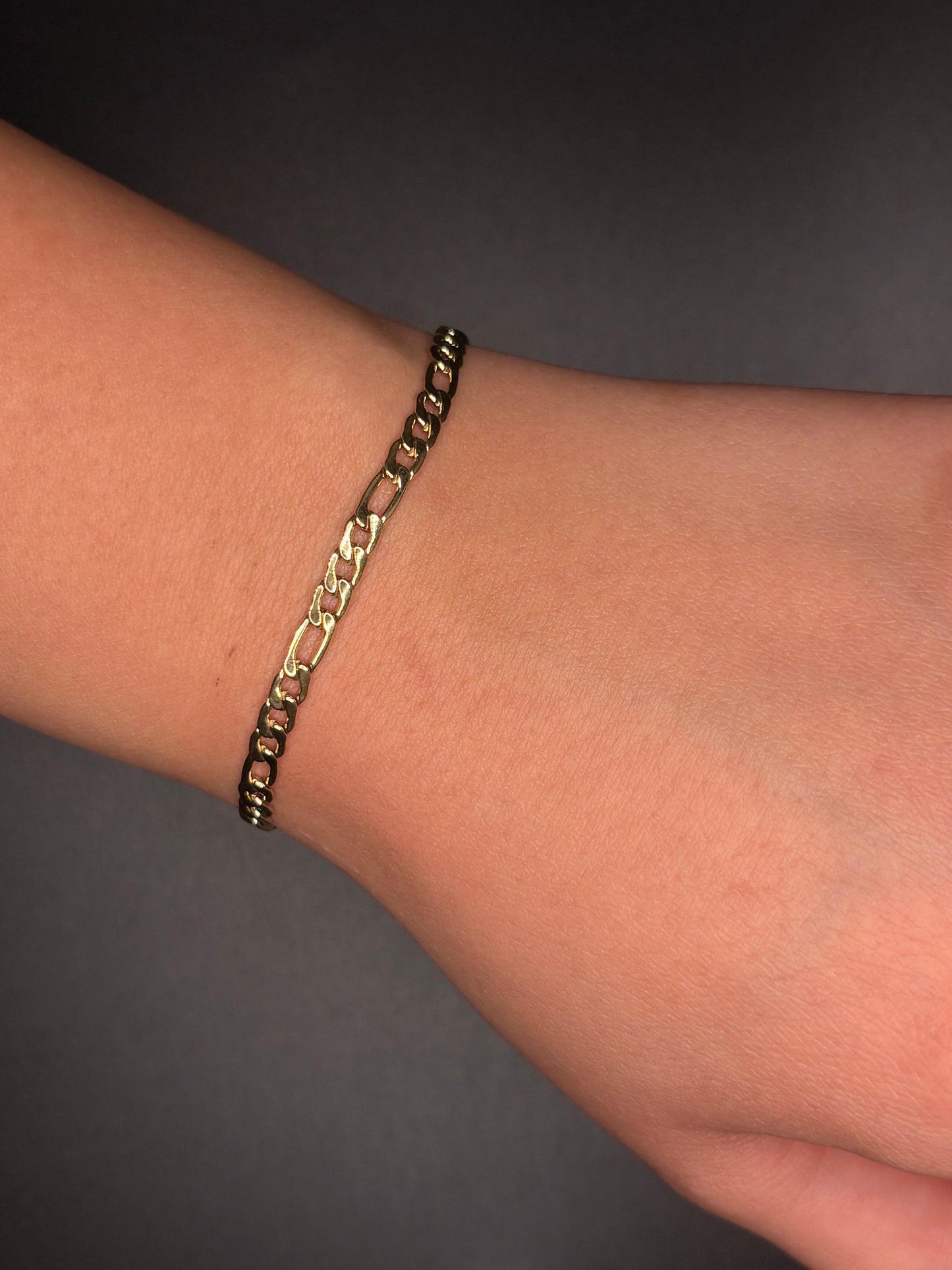 PVD Gold Plated Figaro Bracelet