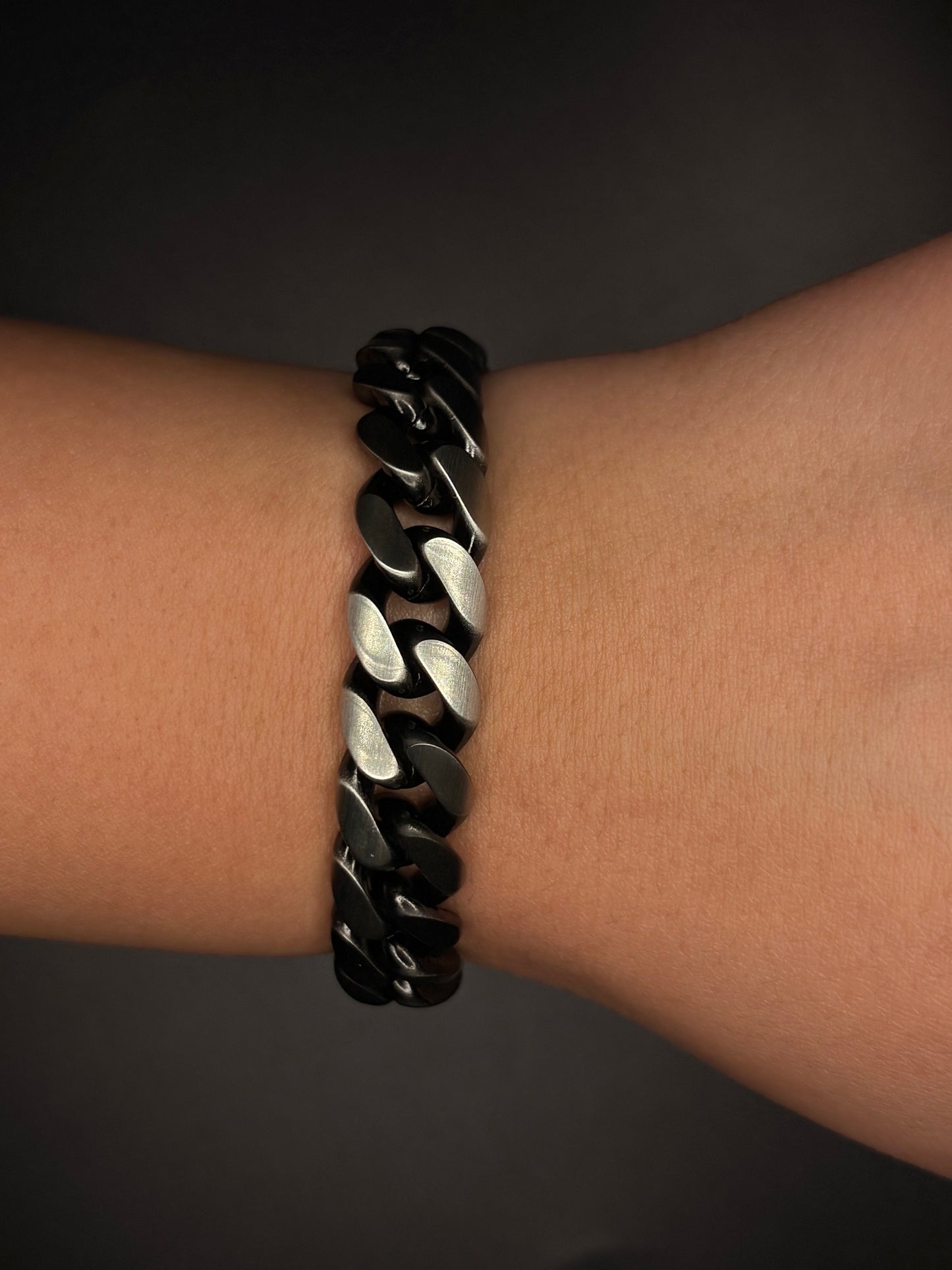 Stainless Steel Cuban Matte Bracelet