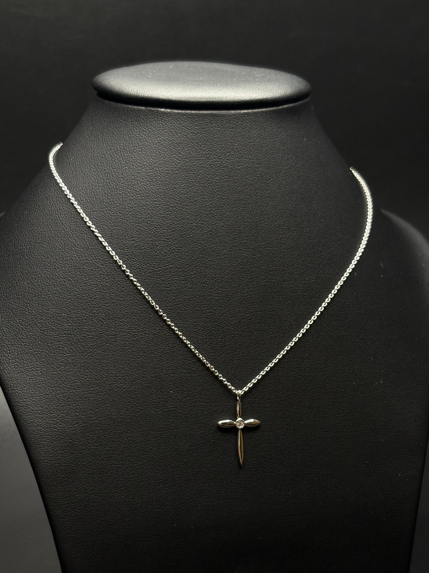 Sterling Silver Smooth Cz Cross