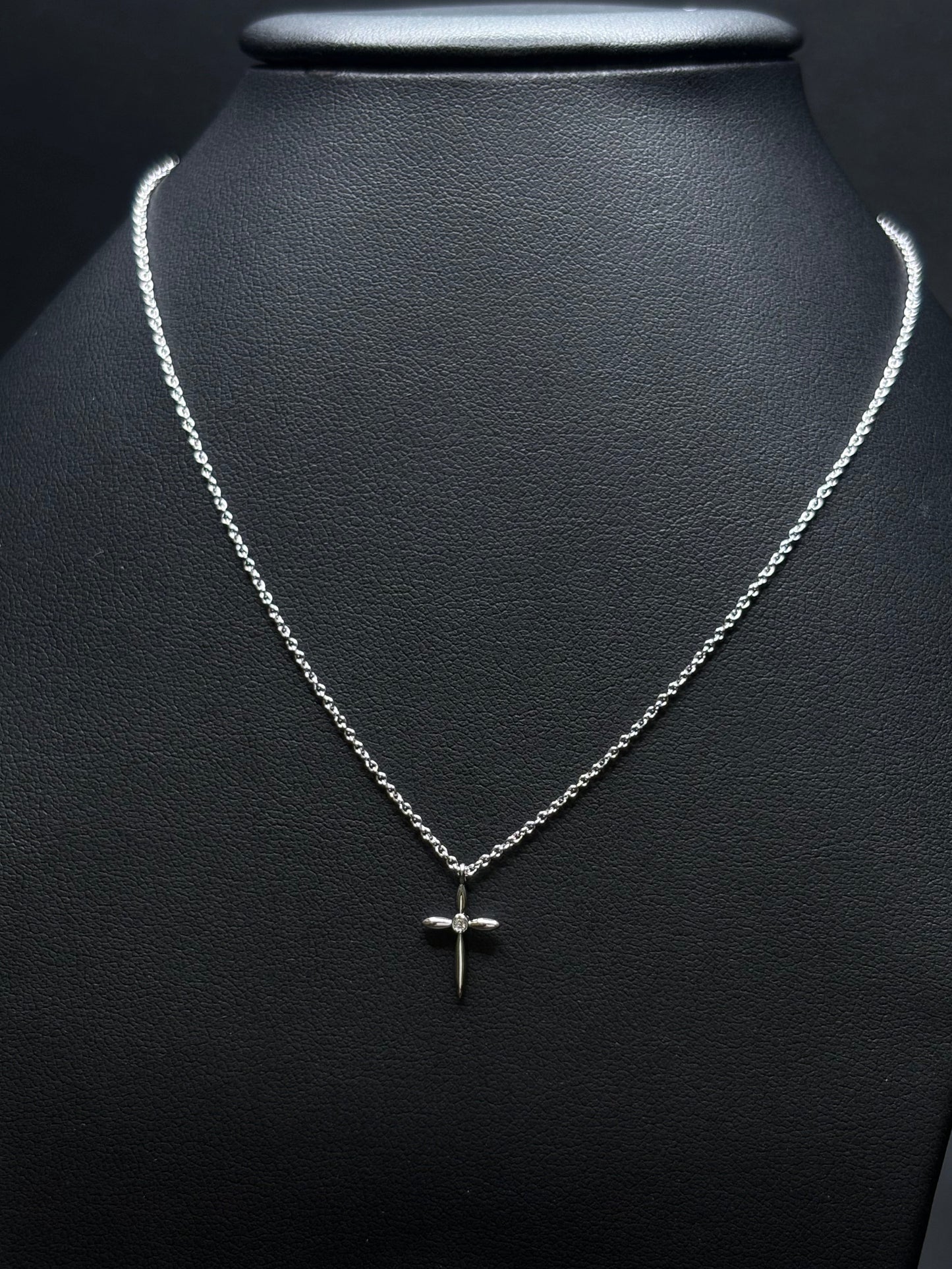 Sterling Silver Smooth Cz Cross