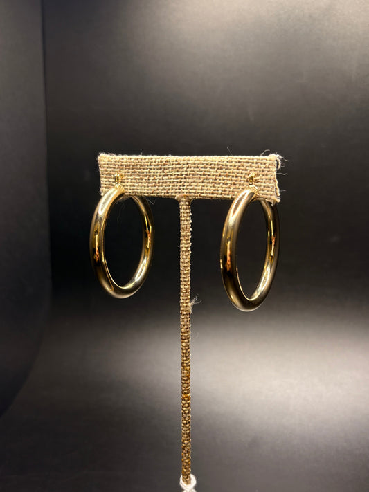 Gold-Filled Solid Thick Hoops