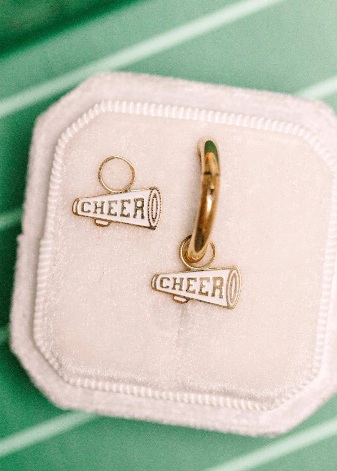 Gold Cheer Megaphone Charms