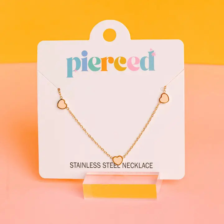 Peachy Heart Necklace