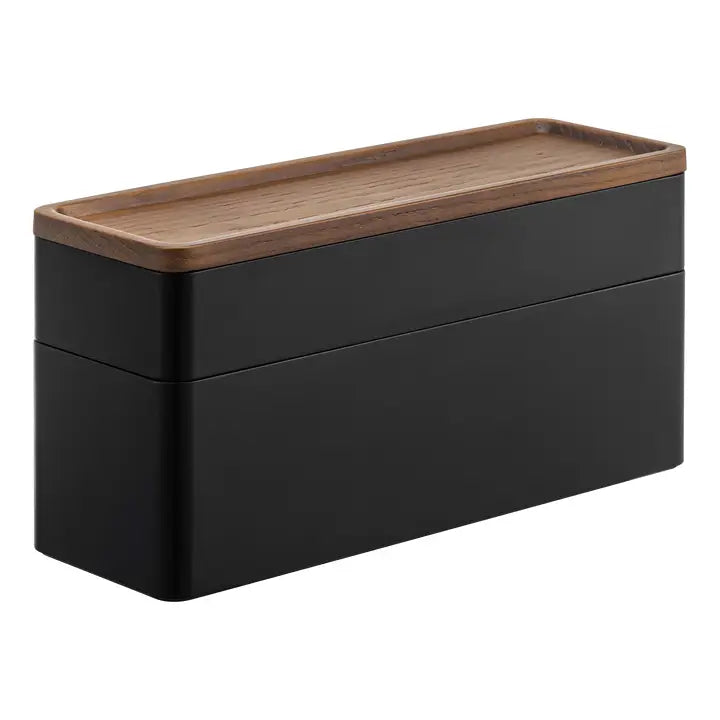 Stacking Watch and Accessory Case - 2-Tier Black