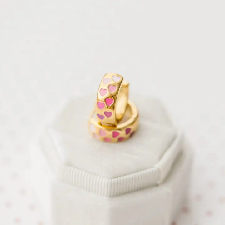 Chunky Pink Heart Ombré Huggies