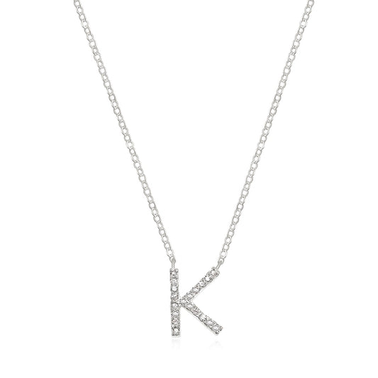 Diamond Initial Necklace "K"