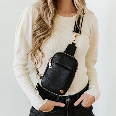 Bridget Sling Crossbody Fanny Mini Belt Bag Black