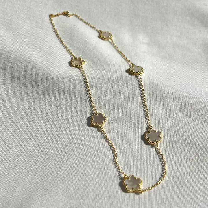 Adeline Clover Necklace Mother Of Pearl