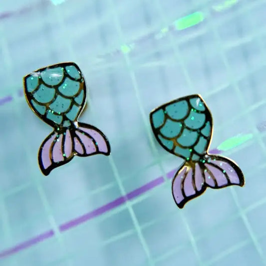 Mermaid Tail Stud Earrings